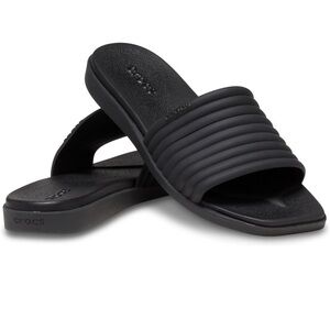 NWT Crocs Black Miami Slide Sandals, Size 9